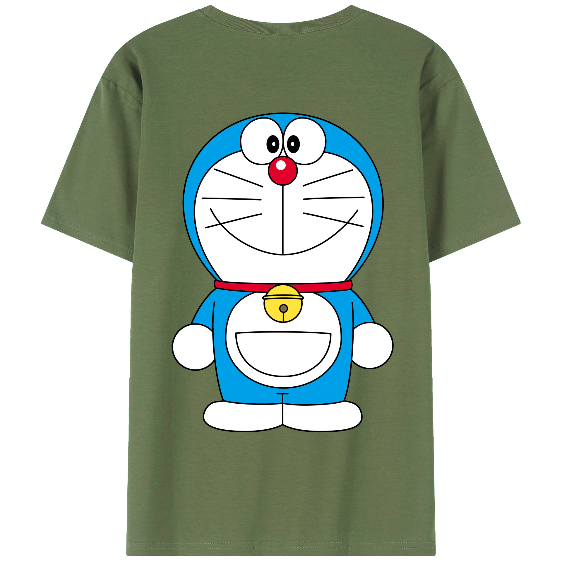 （画像用） ドラえもん Doraemon 綿100％ メンズ半袖Tシャツ（バックプリント） 通気性